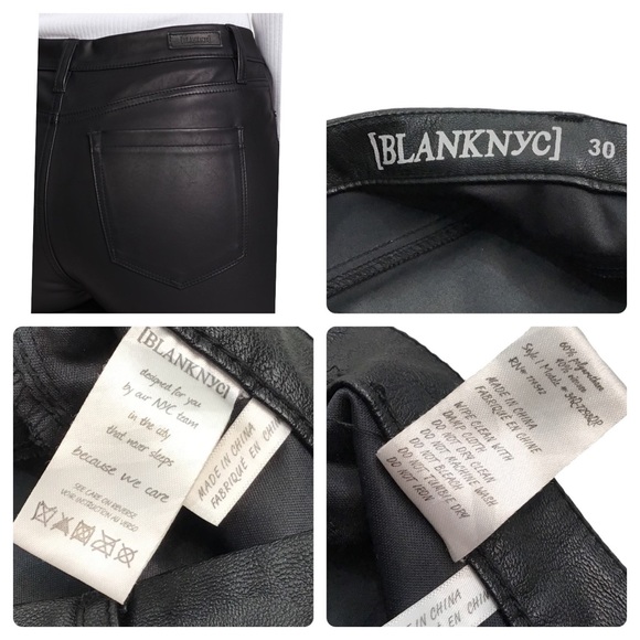 BLANK NYC - Vegan Leather Skinny in Blacked Out - 30 - Picture 10 of 16